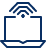 Laptop Wifi Icon from Cyber Line Set
