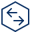 Left Right Traffic Data Transfer Hexagon Icon from Cyber Line Set