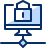 Network Screen Imac Lock Encrypt Icon from Cyber Duotone Set