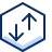 Upload Download Traffic Data Transfer Hexagon Icon from Cyber Duotone Set