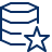 Database Favorite Star Icon from Cyber Line Set