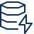 Database Flash Lightning Icon from Cyber Line Set