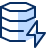 Database Flash Lightning Icon from Cyber Duotone Set