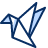 Origami Paper Bird Icon from Cyber Duotone Set