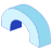 Curve Half Line Shade Element from Volumetric Shapes Set