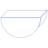 Circle Half Down Line Element from Volumetric Shapes Set