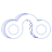 Circle Curve Bicular Wireframe Element from Volumetric Shapes Set