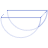 Circle Half Down Wireframe Element from Volumetric Shapes Set
