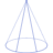 Cone Oval Wireframe Element from Volumetric Shapes Set