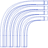 Curve Rainbow Way 1 Wireframe Element from Volumetric Shapes Set