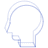 Face Head Wireframe Element from Volumetric Shapes Set