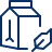 Milk Carton Organic Icon from Cyber Line Set