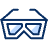 3D Glasses Icon from Cyber Duotone - Free Set