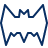 Sign Batman Icon from Cyber Line Set