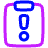 Clipboard Task Alert Icon from Plump Neon Set