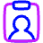 Clipboard Task Person In Charge Icon from Plump Neon Set
