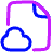 Document File Cloud Online Backup Icon from Plump Neon Set