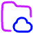 Document Folder Cloud Online Backup Icon from Plump Neon Set