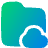 Document Folder Cloud Online Backup Icon from Plump Gradient Set