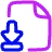 File Document Download Save Icon from Plump Neon Set