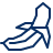 Banana Icon from Cyber Line Set