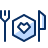 Dining Set Heart Icon from Cyber Duotone Set