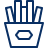French Fries Icon from Cyber Line Set