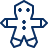 Gingerbread Man Icon from Cyber Line Set
