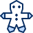 Gingerbread Man Icon from Cyber Duotone Set
