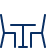Table Dining 1 Icon from Cyber Line Set