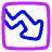 Growth Analytics Chart Down Loss Icon from Plump Neon Set
