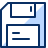Floppy Disk 2 Icon from Cyber Duotone Set