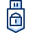 Usb Flash Drive Lock Icon from Cyber Duotone Set