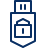 Usb Flash Drive Lock Icon from Cyber Line Set