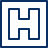 Helipad Square Icon from Cyber Line Set