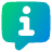 Chat Bubble Info Help Icon from Plump Gradient Set