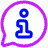 Chat Bubble Info Help Circle Icon from Plump Neon Set