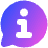 Chat Bubble Info Help Circle Icon from Plump Gradient Set