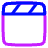 Movie Video Clip Icon from Plump Neon Set