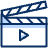 Clapboard Play Open Icon from Cyber Duotone - Free Set