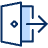 Door Exit Icon from Cyber Duotone - Free Set