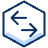 Left Right Traffic Data Transfer Hexagon Icon from Cyber Duotone - Free Set
