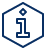 Information Hexagon Icon from Cyber Line Set