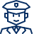Police Icon from Cyber Line Set