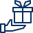 Present Hand Icon from Cyber Line Set