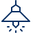 Lamp Hanging Icon from Cyber Line Set