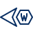 Compass West Icon from Cyber Line Set