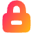 Lock Encryption Remove Icon from Plump Gradient Set