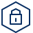 Lock Hexagon Icon from Cyber Line Set