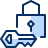 Lock Key Icon from Cyber Duotone Set